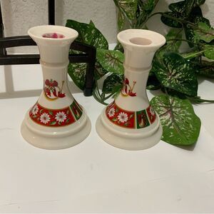 Kobe Charlton Hall Classic Traditions Set of 2 Candle Sticks (4 5/8”) Japan B7